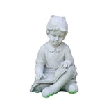 Stone Effect Outdoor Garden Girl Reading Statue
