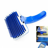 Pro Pet Grooming Hair Brush with Easy Self-Cleaning Button That Removes All Hair