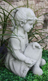 Stone Effect Outdoor Garden Girl Reading Statue