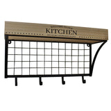 Wall Hanging Kitchen Shelf With Hooks
