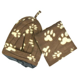 Dog Cat Warm Luxury Soft Fleece Bed Igloo House