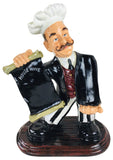 Novelty Resin Chef Hand Painted Wine Bottle Holder
