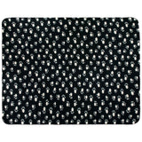 Jumbo Paw Print Pet Fleece Blanket 120x100cm Black