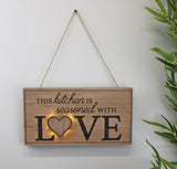 3D Light Up LED Kitchen Seasoned With Love Wall Hanging Plaque