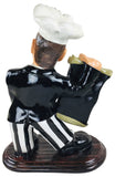 Novelty Resin Chef Hand Painted Wine Bottle Holder
