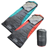Sleeping Bag Grey And Red Perfect For British Summer Camping