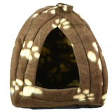 Dog Cat Warm Luxury Soft Fleece Bed Igloo House
