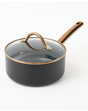 3pc Cermalon Heritage Gold Saucepan Set Non-Stick Cookware Set