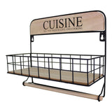 Wall Hanging Kitchen Cuisine Storage Unit with Kitchen Roll Holder