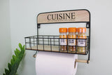 Wall Hanging Kitchen Cuisine Storage Unit with Kitchen Roll Holder