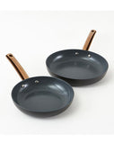 2pc Cermalon Heritage Gold Non-Stick Frying Pan Set
