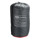 Sleeping Bag Grey And Red Perfect For British Summer Camping