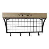 Wall Hanging Kitchen Shelf With Hooks
