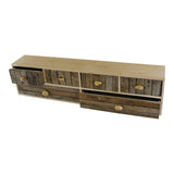 6 Drawer Unit, Driftwood Effect Drawers With Pebble Handles, Freestanding or Wall Mountable