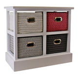 Small Storage Unit With 4 Multicoloured Baskets