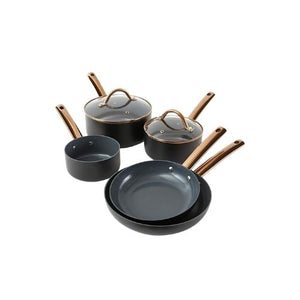 5pc Cermalon Heritage Gold Non-Stick Cookware Set