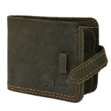 Hugo Enrico Men's Leather Strap Wallet-Brown