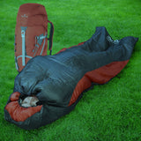 Sleeping Bag Grey And Red Perfect For British Summer Camping