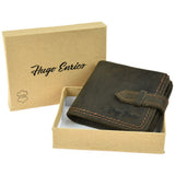 Hugo Enrico Men's Leather Strap Wallet-Brown