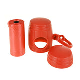 Red Pet Out Door Activity Set Dog & Puppy Tennis Ball Launcher Water Bottle & Doggy Waste Bag Holder
